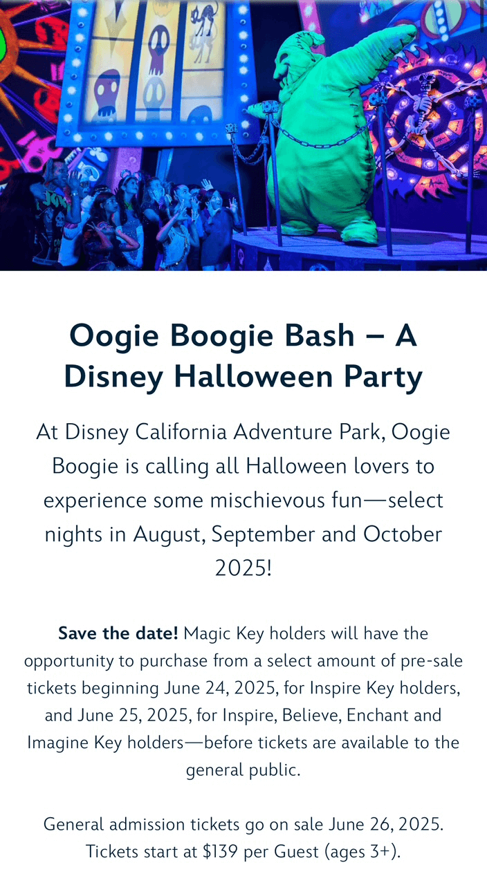 Oogie Boogie Bash 2025 Halloween Celebration From Site