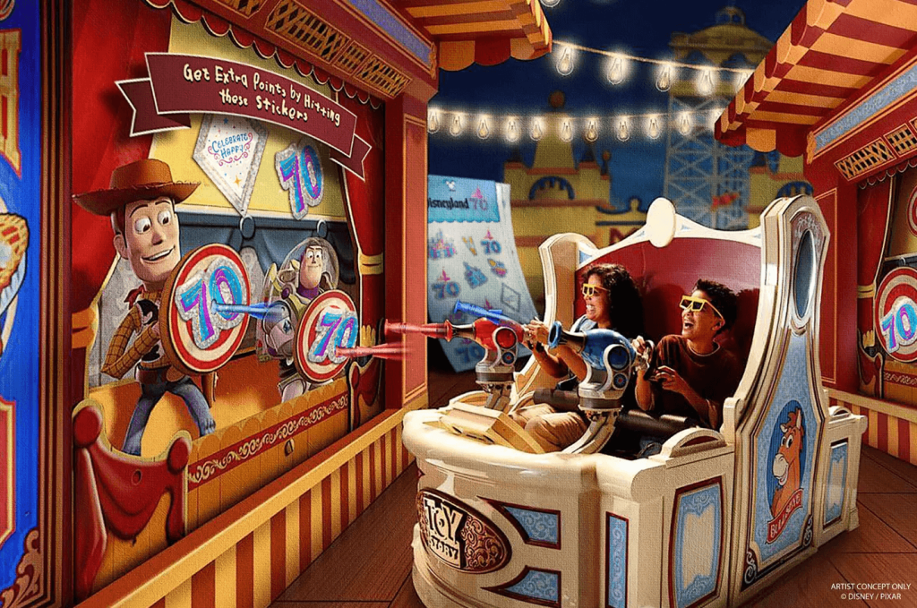 Toy Story Midway Mania with 70th Anniversary Targets
