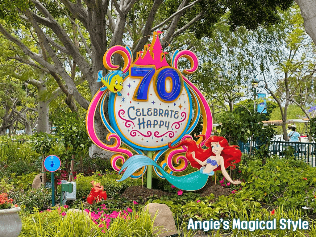 70th Anniversary Little Mermaid Decoration in Downtown Disney