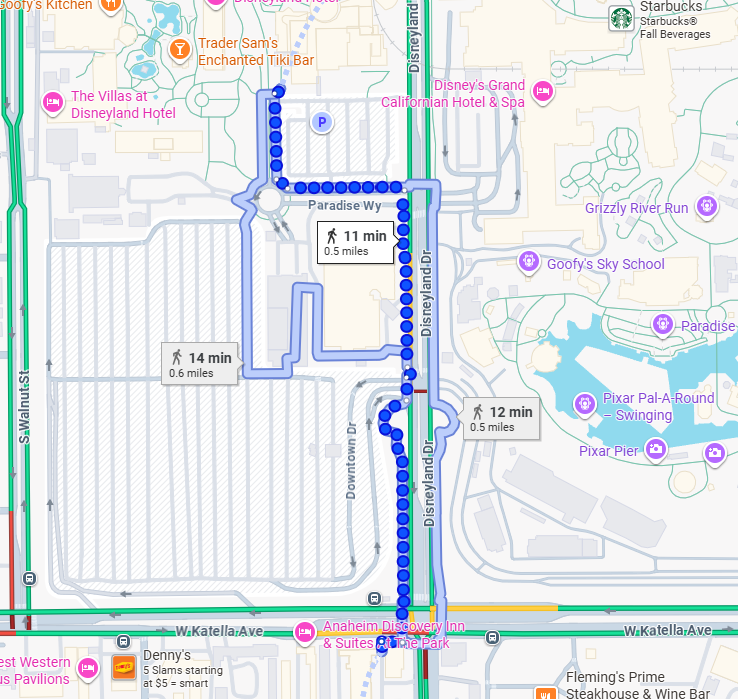 Best Western Plus Stovall’s Inn map to Downtown Disney